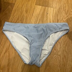 J.Crew full coverage bikini bottoms in searsucker